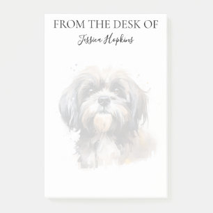 Shih Tzu Fan monogrammierter Hund Post-it Klebezettel