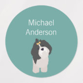 Shih Tzu färbt wasserdichtes Etikett (Design 2)