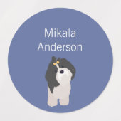 Shih Tzu färbt wasserdichtes Etikett (Design 1)