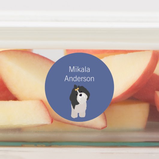 Shih Tzu färbt wasserdichtes Etikett (Befestigt)