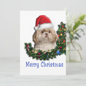 shih tzu feiertagskarte (Stehend Vorderseite)