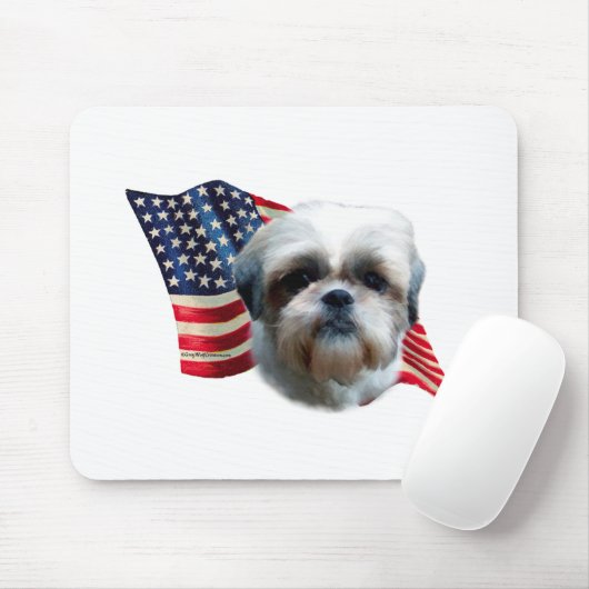 Shih Tzu Flag Mousepad (Mit Mouse)