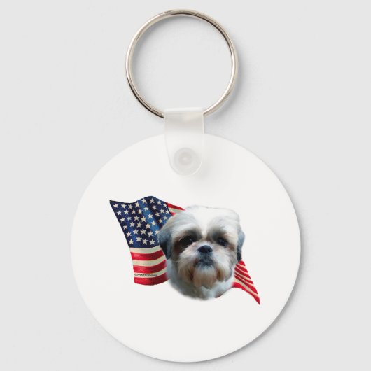 Shih Tzu Flag Schlüsselanhänger (Vorderseite)