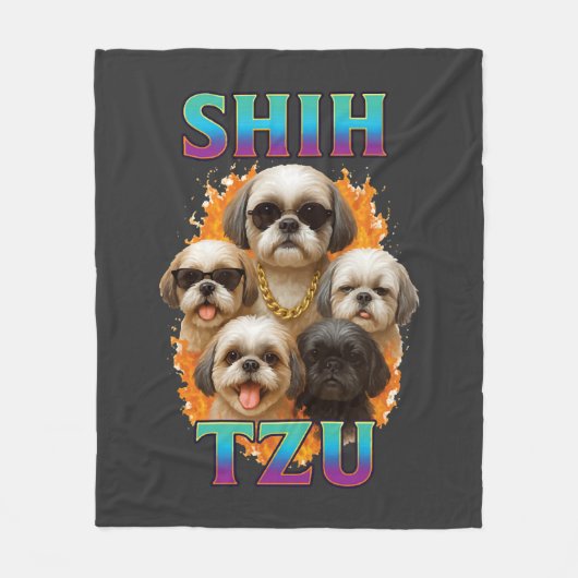 Shih Tzu Fleecedecke (Vorderseite)