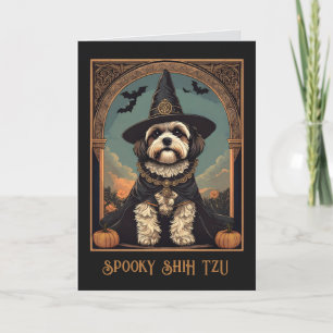 Shih Tzu Frohe Halloween-Grüße Karte