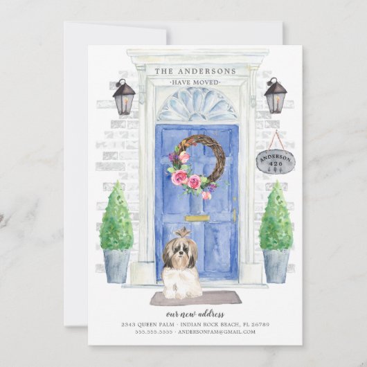 Shih tzu Front Dove Moving Ankündigung (Vorderseite)