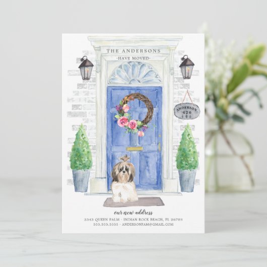 Shih tzu Front Dove Moving Ankündigung (Stehend Vorderseite)