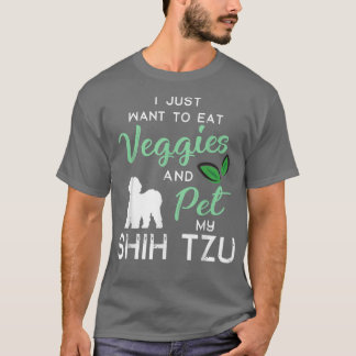 Shih Tzu Funny Vegan Dog Lover Eigentümer Xmas Geb T-Shirt