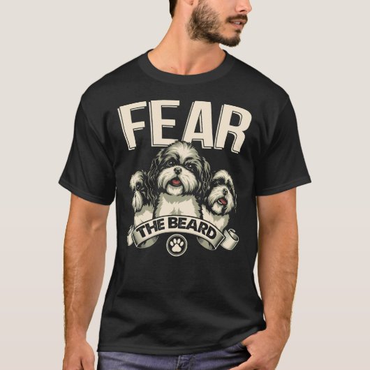 Shih Tzu fürchtet den Bart T-Shirt (Vorderseite)
