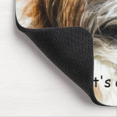 Shih tzu gähnend lachend niedlich lächelnder Text Mousepad (Ecke)