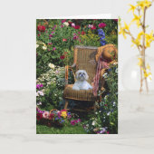 Shih Tzu Garden Card Karte (Gelbe Blume)