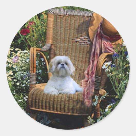 Shih Tzu Garden Sticker (Vorderseite)