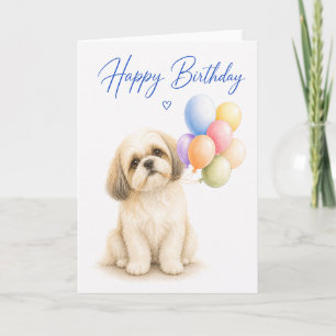 Shih Tzu Geburtstag Karte