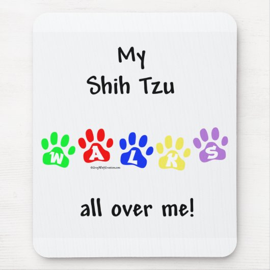 Shih Tzu geht durch Sie Mousepad (Vorne)