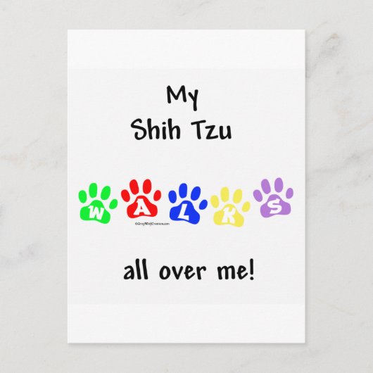 Shih Tzu geht durch Sie Postkarte (Vorderseite)