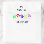 Shih Tzu geht durch Sie Runder Aufkleber (Tasche)