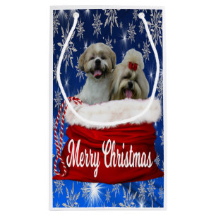 Shih tzu Geschenktasche Weihnachten Kleine Geschenktüte