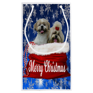 Shih tzu Geschenktasche Weihnachten Kleine Geschenktüte
