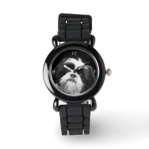 Shih Tzu Glitzer Armbanduhr