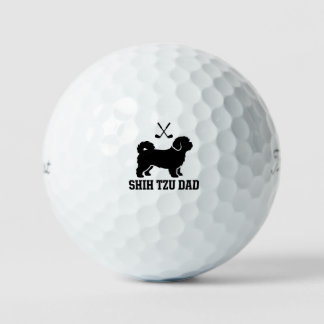 Shih Tzu Golf Dad Titleist Pro V1 Golfball Geschen