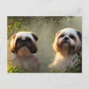 Shih Tzu Greetings Postcard Postkarte
