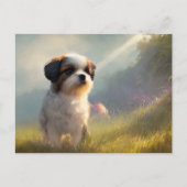 Shih Tzu Greetings Postcard Postkarte (Vorderseite)