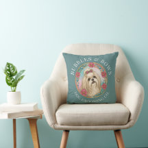 Shih Tzu Grooming Salon Kissen | Türkis