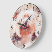 shih tzu große wanduhr (Winkel)