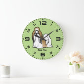 Shih Tzu Große Wanduhr (Zuhause)