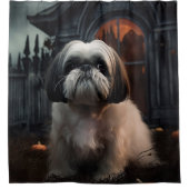 Shih Tzu Halloween Beängstigend Duschvorhang (Vorderseite)
