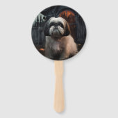 Shih Tzu Halloween Beängstigend Fächer (Vorderseite)