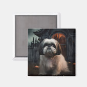 Shih Tzu Halloween Beängstigend Magnet (Vorderseite/Rückseite)