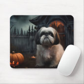 Shih Tzu Halloween Beängstigend Mousepad (Mit Mouse)