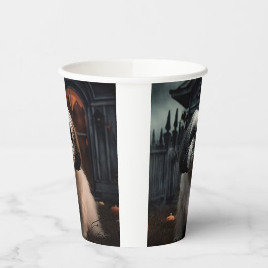 Shih Tzu Halloween Beängstigend Pappbecher (Links)