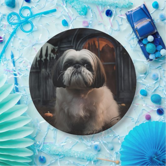 Shih Tzu Halloween Beängstigend Pappteller (Party)