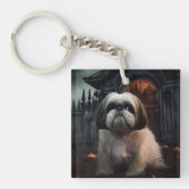 Shih Tzu Halloween Beängstigend Schlüsselanhänger (Vorderseite)