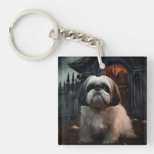 Shih Tzu Halloween Beängstigend Schlüsselanhänger