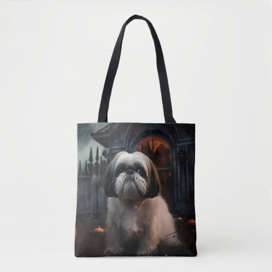 Shih Tzu Halloween Beängstigend Tasche (Vorderseite)