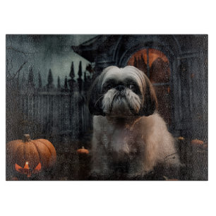 Shih Tzu Halloween Gruselig Schneidebrett