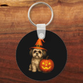 Shih Tzu Halloween Pumpkin Dog Costume Family Matc Schlüsselanhänger (Vorderseite)