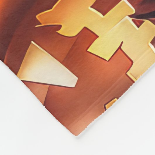 Shih Tzu Halloween Spooky Fleecedecke (Ecke)