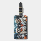 Shih Tzu Halloween Spooky Gepäckanhänger (Vorderseite vertikal)