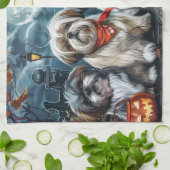 Shih Tzu Halloween Spooky Geschirrtuch (Gefaltet)