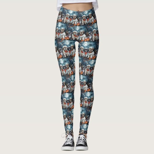 Shih Tzu Halloween Spooky Leggings (Vorderseite)