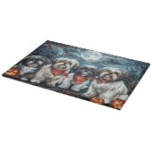 Shih Tzu Halloween Spooky Schneidebrett (Ecke)