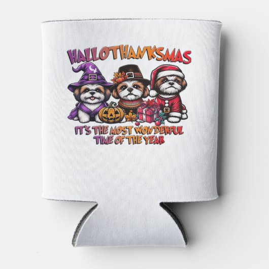 Shih Tzu Halloween Thanksgiving Christmas Classic Dosenkühler (Vorderseite)