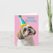 Shih tzu Happy Birthday Karte (Vorderseite)