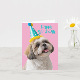 Shih tzu Happy Birthday Karte