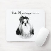 Shih Tzu Happy Face Mousepad (Mit Mouse)