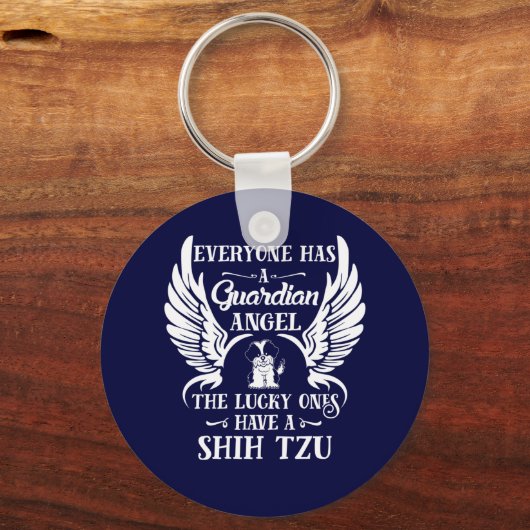 Shih Tzu Haustier-Schutzengel Schlüsselanhänger (Vorderseite)